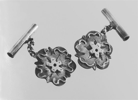 Sterling silver yorkshire rose cufflinks